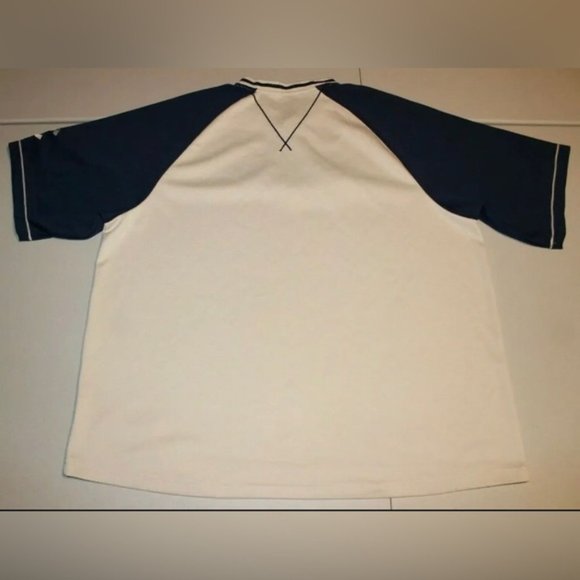 MLB Baseball Chicago Cubs Jersey Shirt 2XL Copperstown Collection Beige Blue - Picture 2 of 2